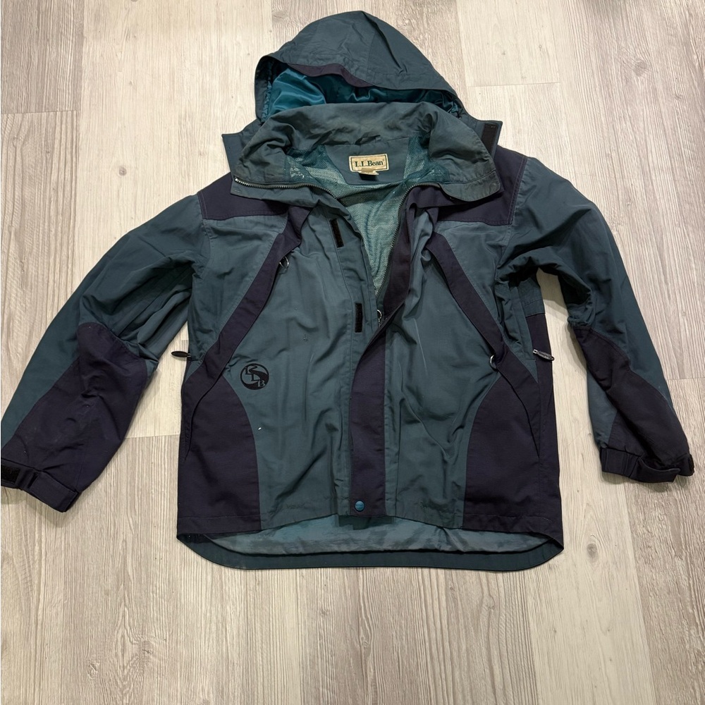 Vintage L.L.Bean Men’s Large Hooded Ski Jacket Nylon Shell Winter Snow Parka